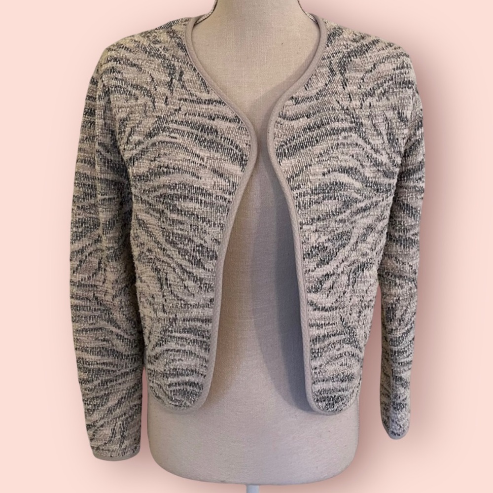 Nic + Zoe Open Front Metallic Tweed Jacket PS